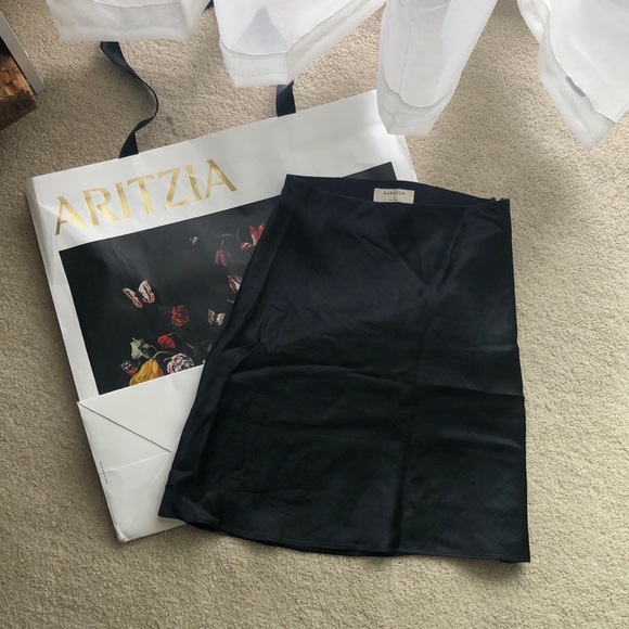Aritzia Dresses & Skirts - Babaton - New Slip Satin Mini Skirt - size 2 - Black